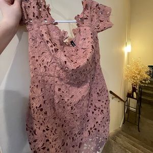 Two floral pink spring dresses